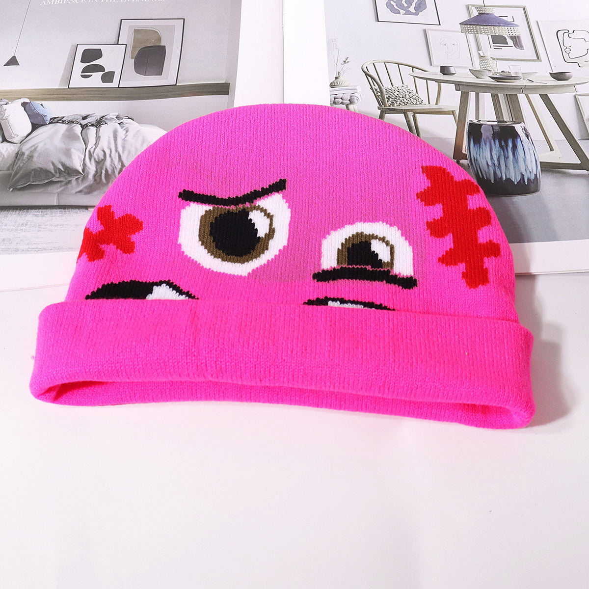 Wholesale Funny Expression Pattern Knitted Hat ACC-HT-Junl006