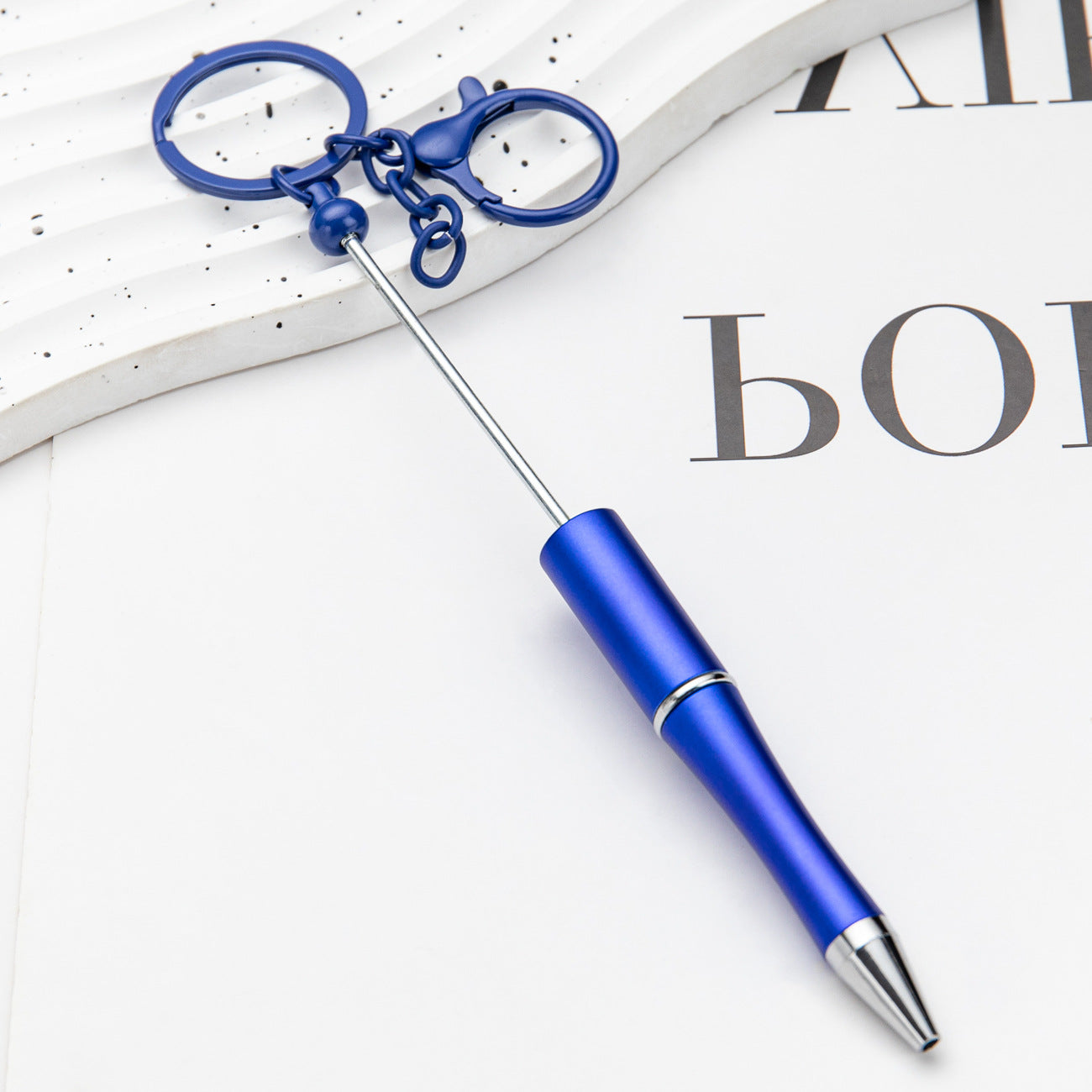 Wholesale  DIY beadable pen rotating medium oil ballpoint pen