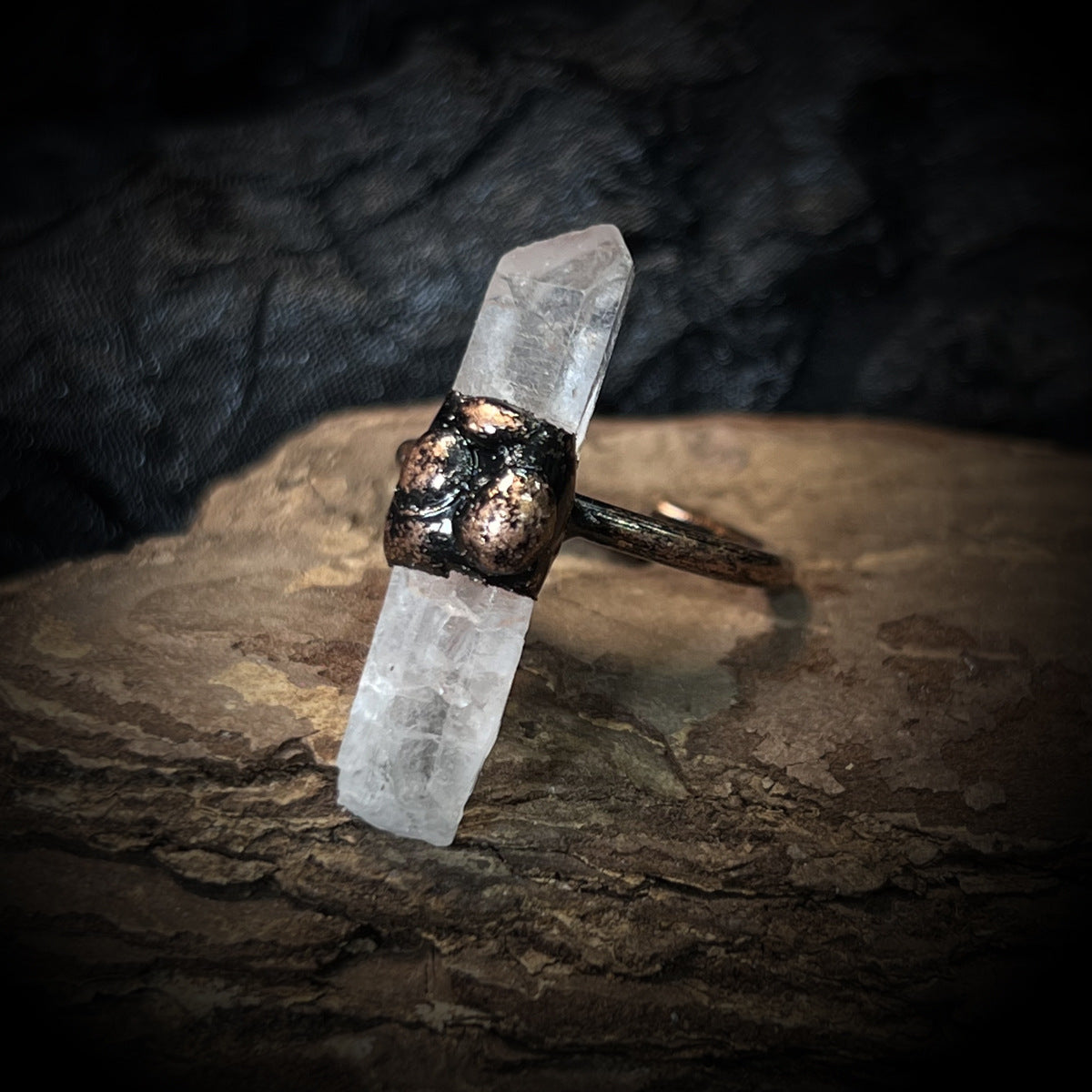 Wholesale Retro Style Natural Stone Opening Adjustable Rings