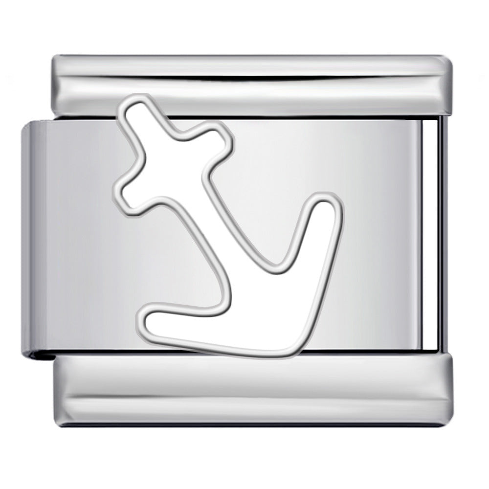 Wholesale  Italian Charm Bracelet 9mm DIY cartoon cute Creative Stainless Steel Composable Bracelet