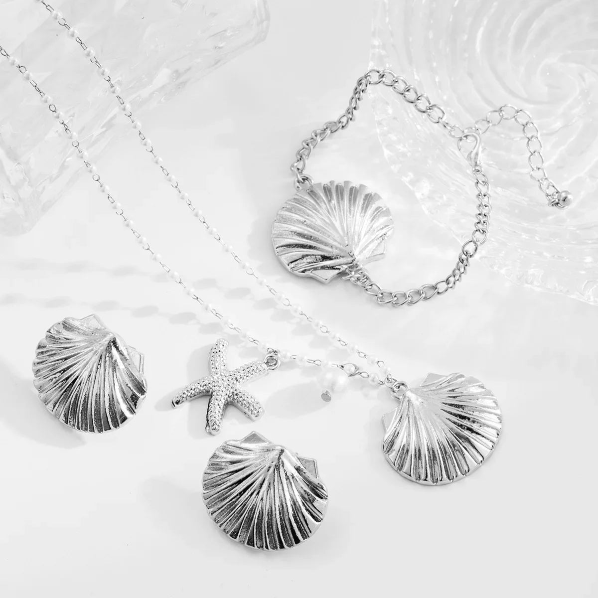 Wholesale marine starfish shell earrings bracelet necklaces