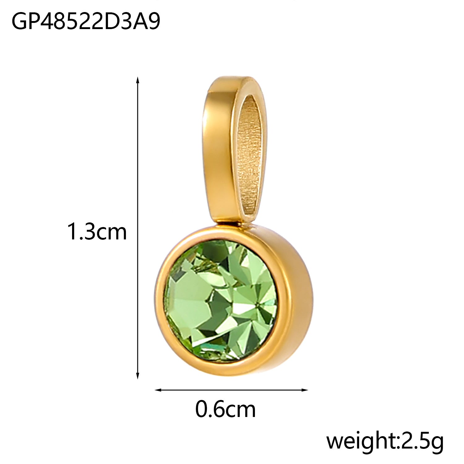 Wholesale Stainless steel birthday stone letter pendant