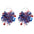 Wholesale  US Independence Day Red White Blue Bright Silk Earrings