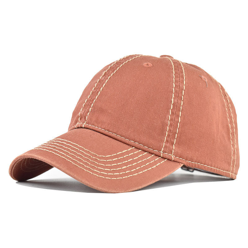Wholesale  Washed Cowboy Hat  Thick Line Solid Color Baseball Cap