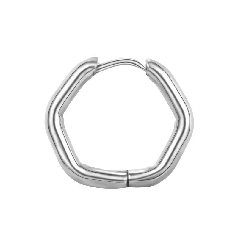 Wholesale Titanium steel square heart earrings