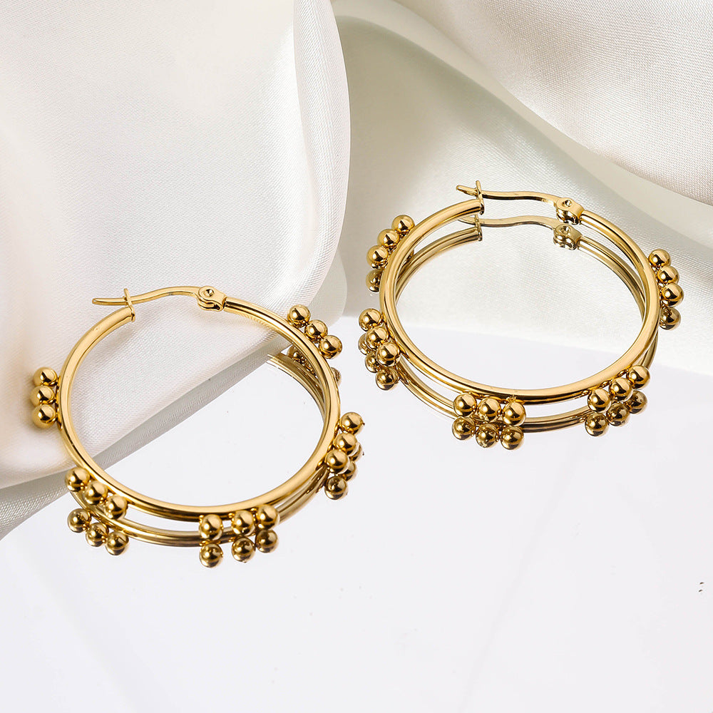 Wholesale Stainless Steel Geometric Irregular Shaped Earrings ACC-ES-RuiX010