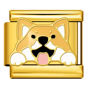 Wholesale  Italian Charm Bracelet 9mm DIY gold and silver pet dog series  Creative Stainless Steel Composable Bracelet