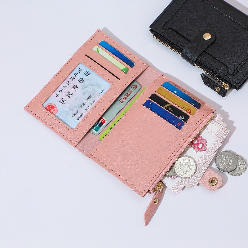 Wholesale Trendy Black PU Zip Card Holder Wallet With Multiple Slots And Coin Pocket For Women Everyday Accessory And Gift