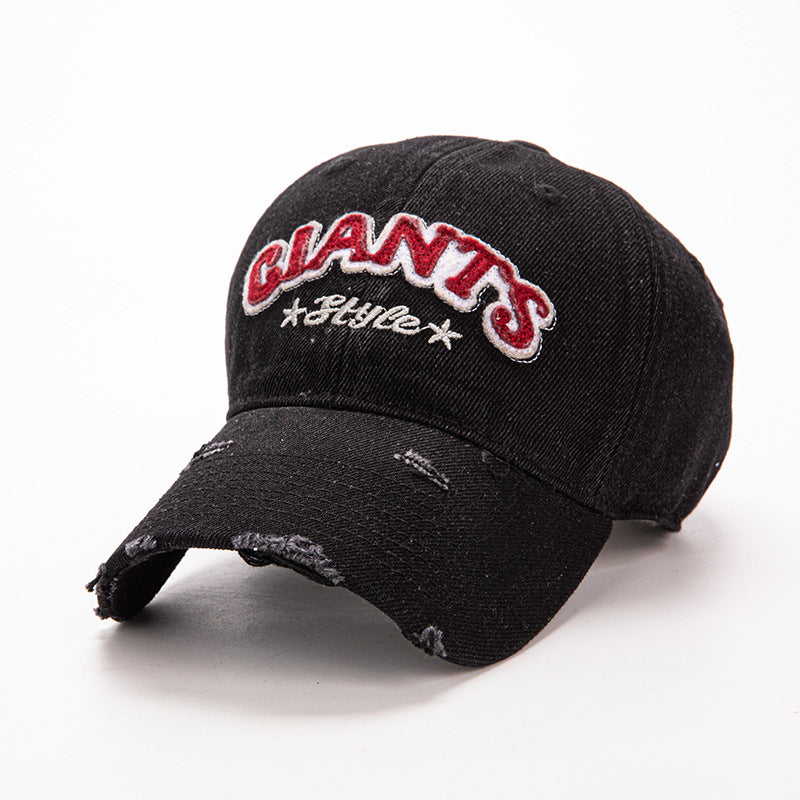 Wholesale Washed patch letter embroidered baseball cap