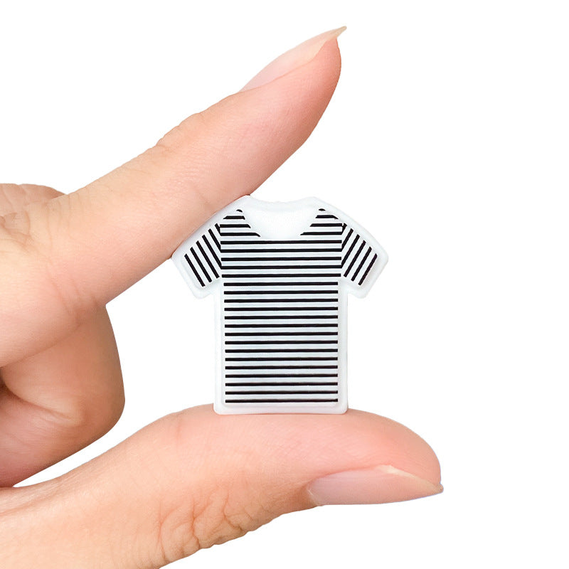 Wholesale 10pcs Summer T-shirt Food Grade Cartoon Beads Focal Beads DIY Accessories ACC-BDS-WDX069