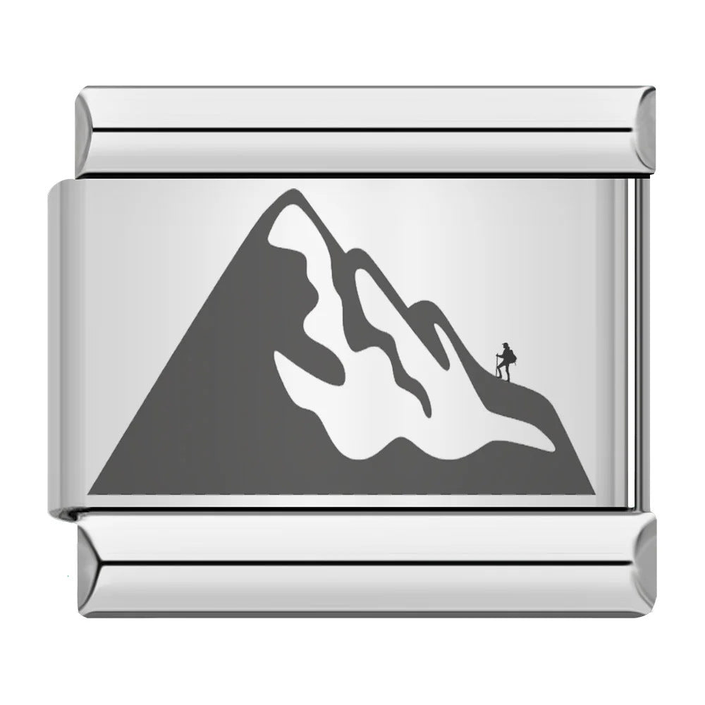 Wholesale  Italian Charm Bracelet 9mm DIY sun moon stars Creative Stainless Steel Composable Bracelet