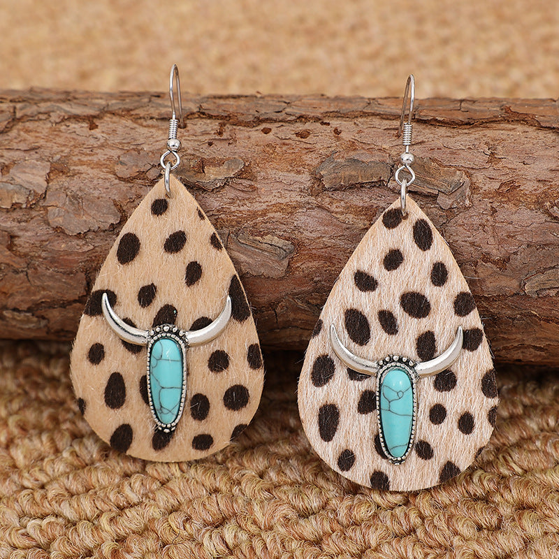 Wholesale Alloy Electroplated Retro Animal Pattern Earrings Fashion Accessory Gift