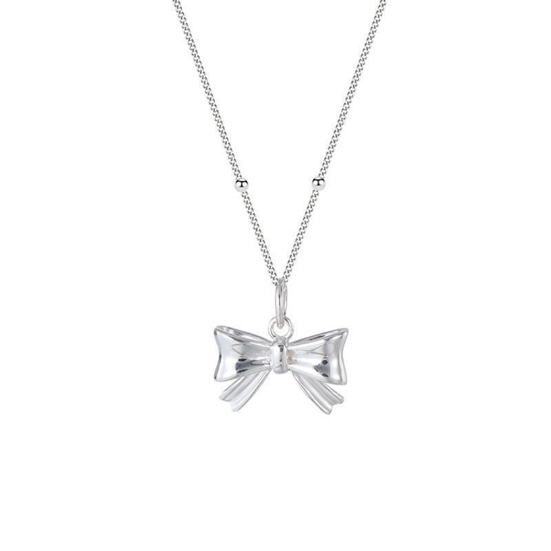 Wholesale Three-dimensional sweet bow necklace