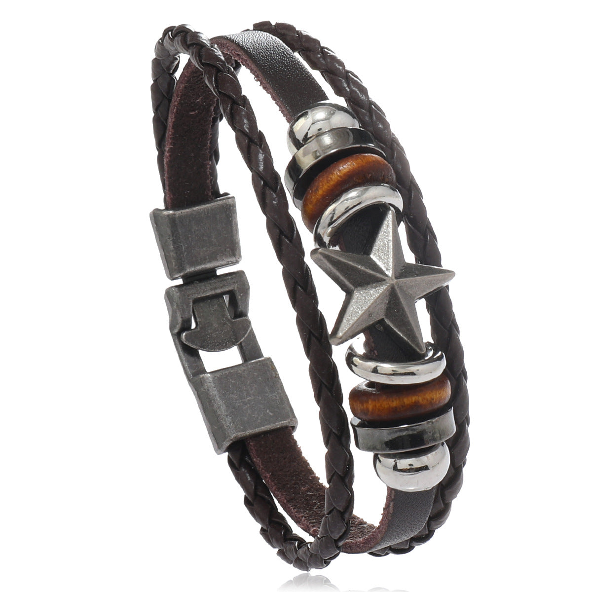 Wholesale Vintage Leather Bracelet Buckle Bracelet ACC-BT-Saih009