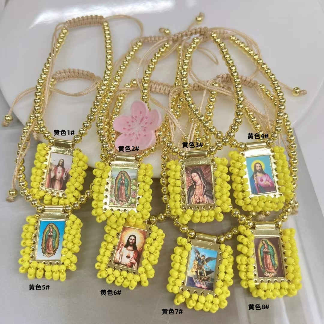 Wholesale Handmade Square Religious Figure Bracelet