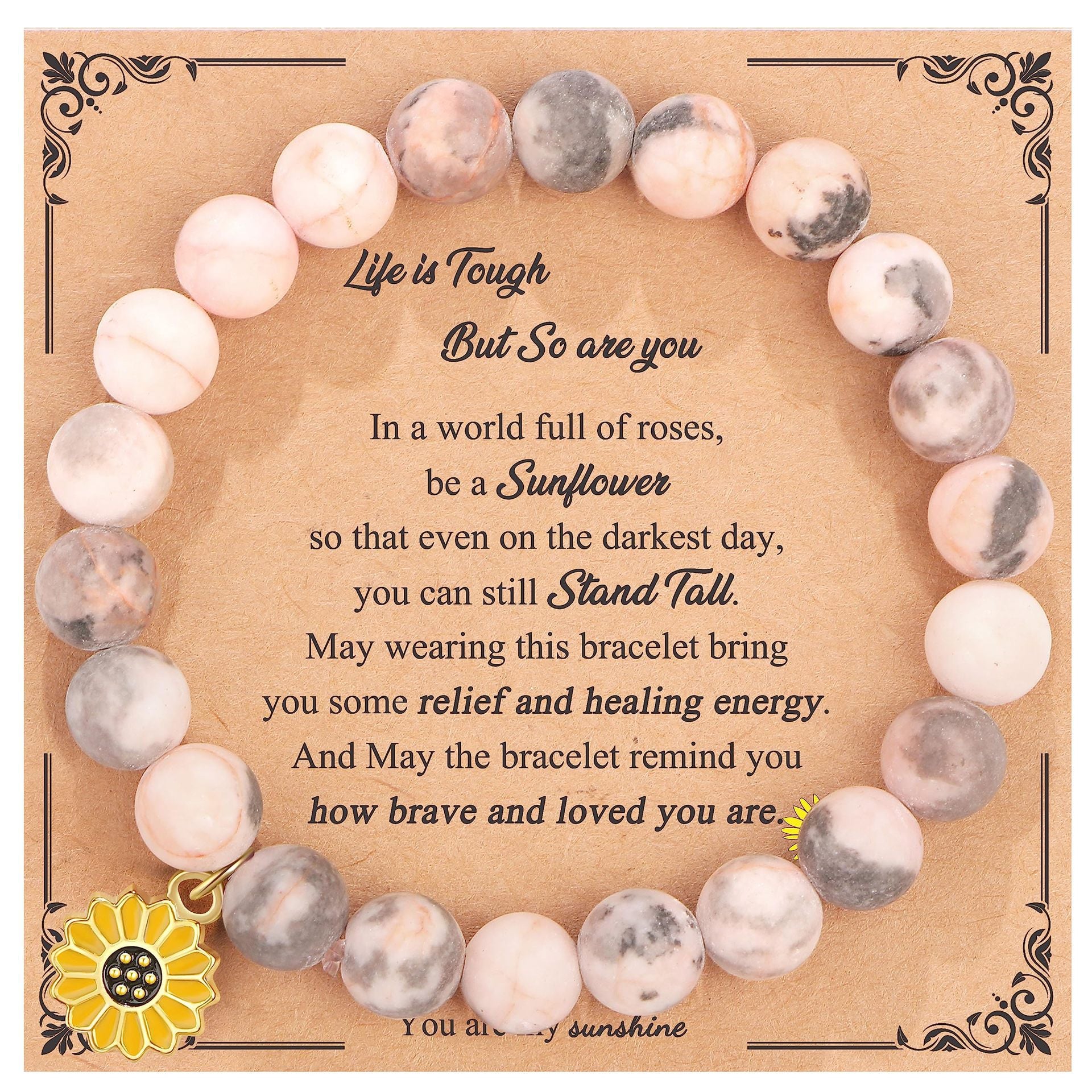 Wholesale Sunflower Flower of Friendship Natural Stone Rhodolite Beaded Bracelet Miyuki DIY Bracelets ACC-BT-ZhongH017