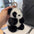 Wholesale cute red panda mink plush keychain