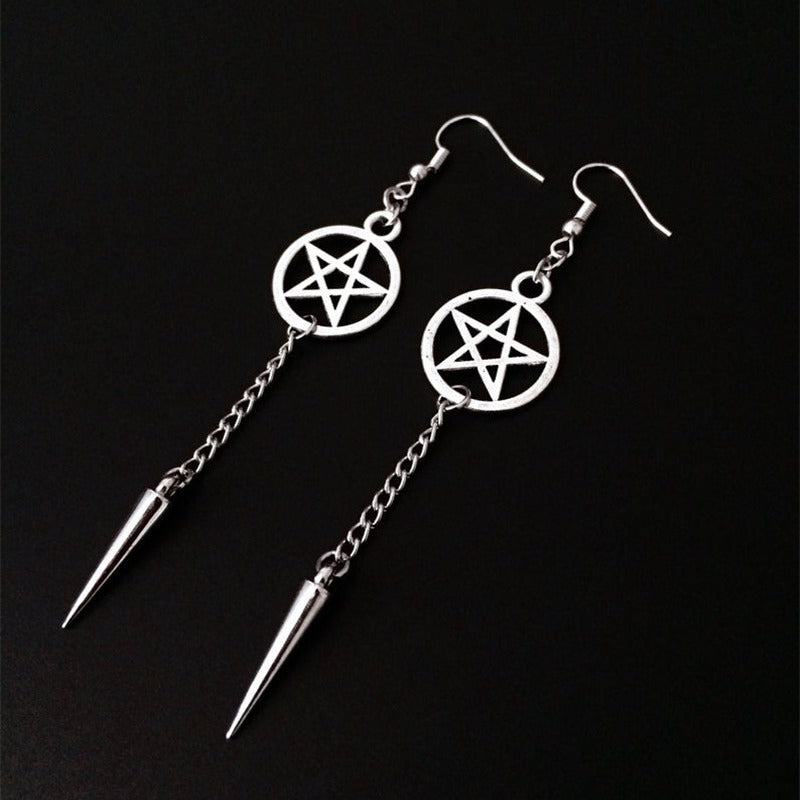 Wholesale Gothic Pentagram Sword Dagger Earrings