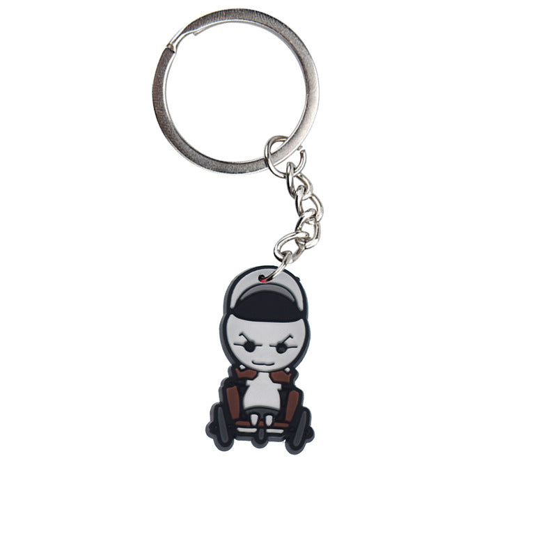 Wholesale Cartoon  PVC Keychain Pendant,  Dark Style Bag Charm for Resale
