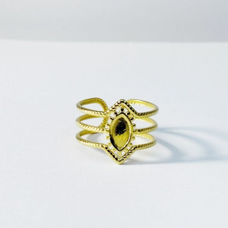 Wholesale  retro temperament Joker titanium steel diamond ring