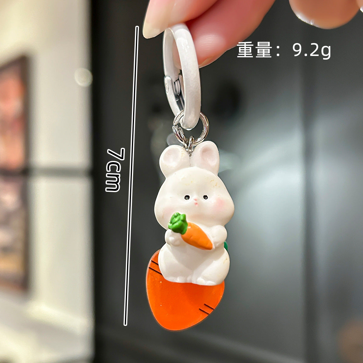 Wholesale Cute radish rabbit keychain