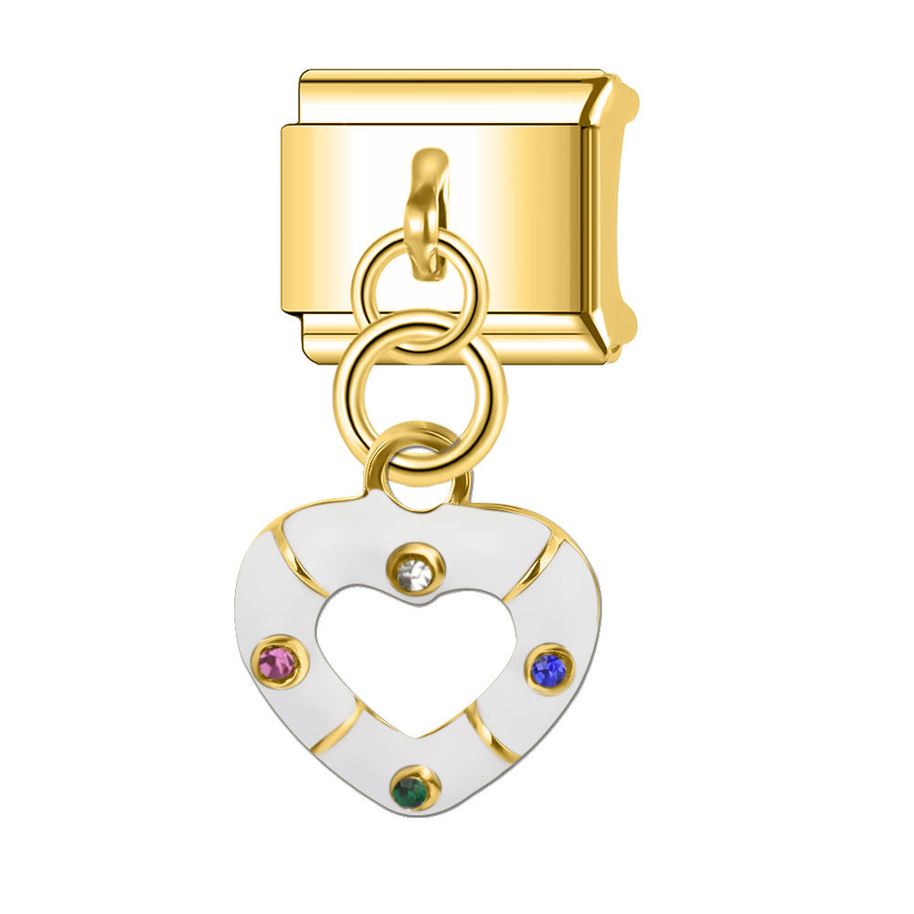 Wholesale Italian Charm Bracelet 9mm DIY Splicing Cute Creative Stainless Steel Composable Bracelet