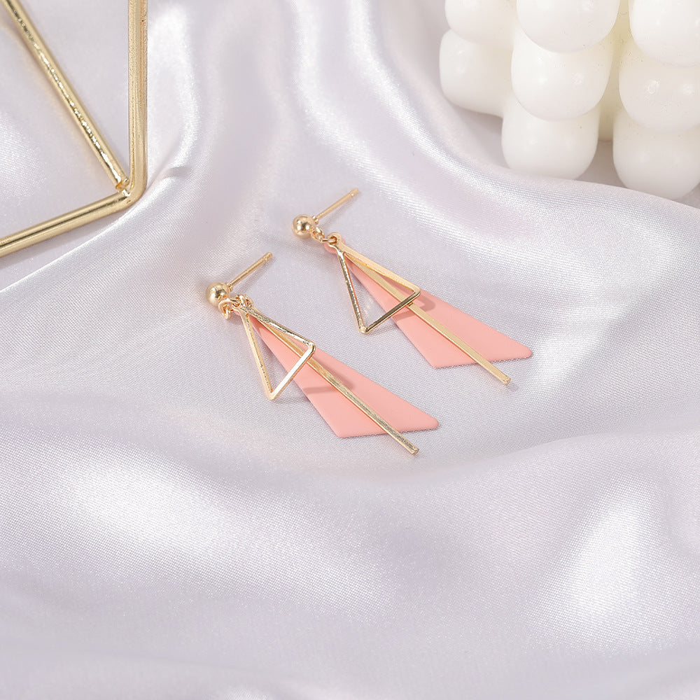 Wholesale  Geometric Tassel Triangle Elegant Earrings