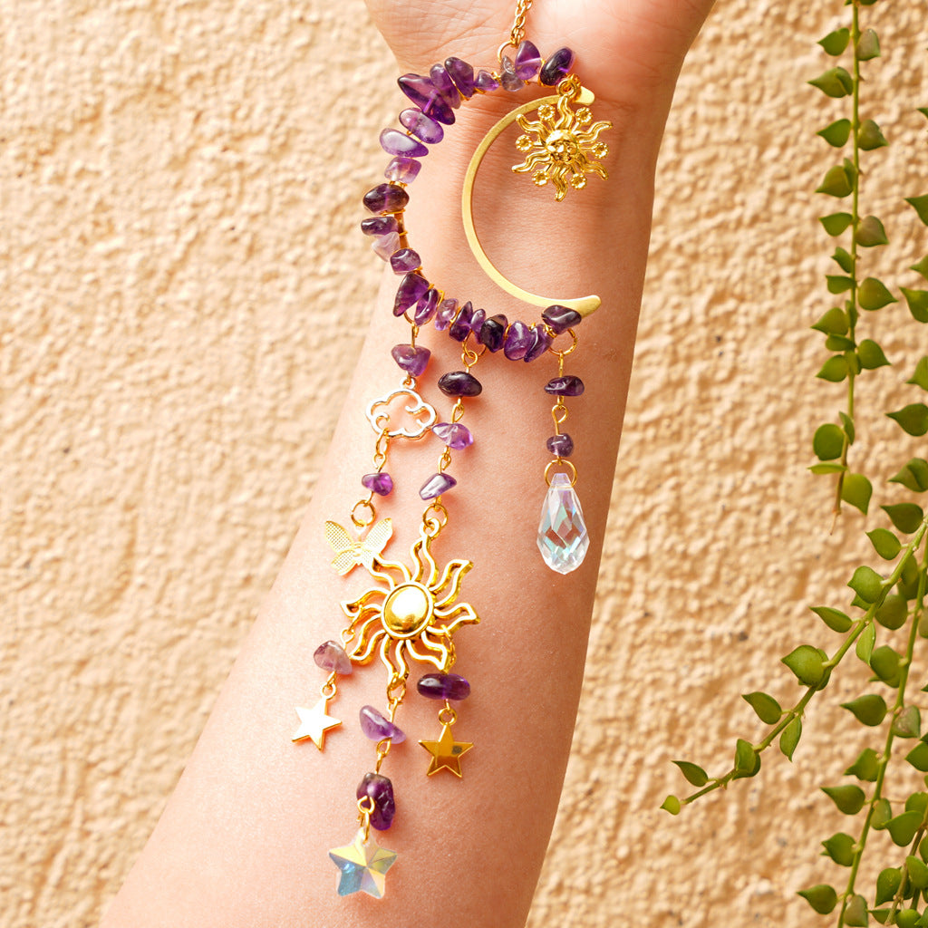 Wholesale Natural Crystal Gravel Sun Catcher Wind Chime ACC-WS-RongGuan002