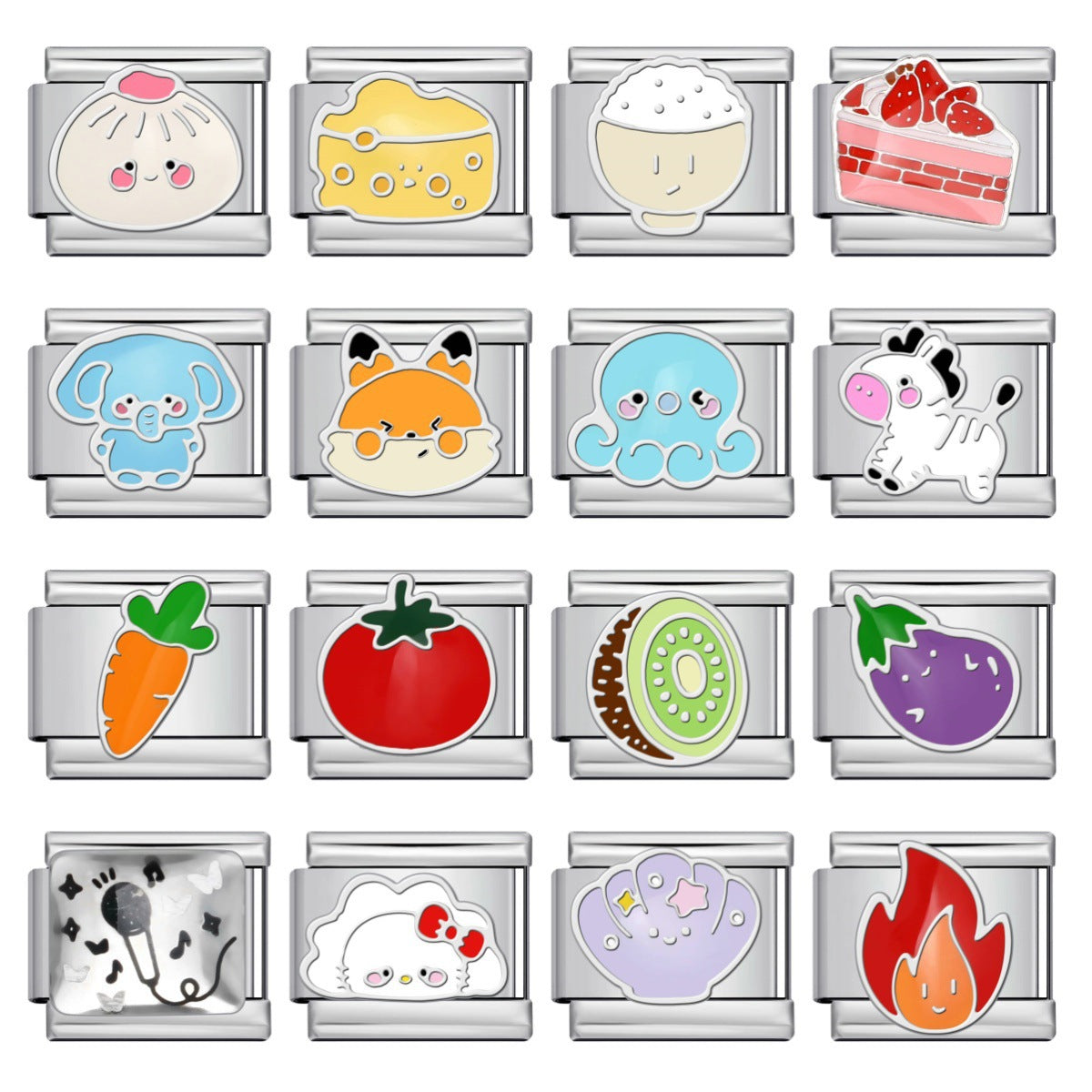 Wholesale Stainless Steel Cartoon Animal Food Pendant Charm for DIY Bracelet Making Jewelry Accessory