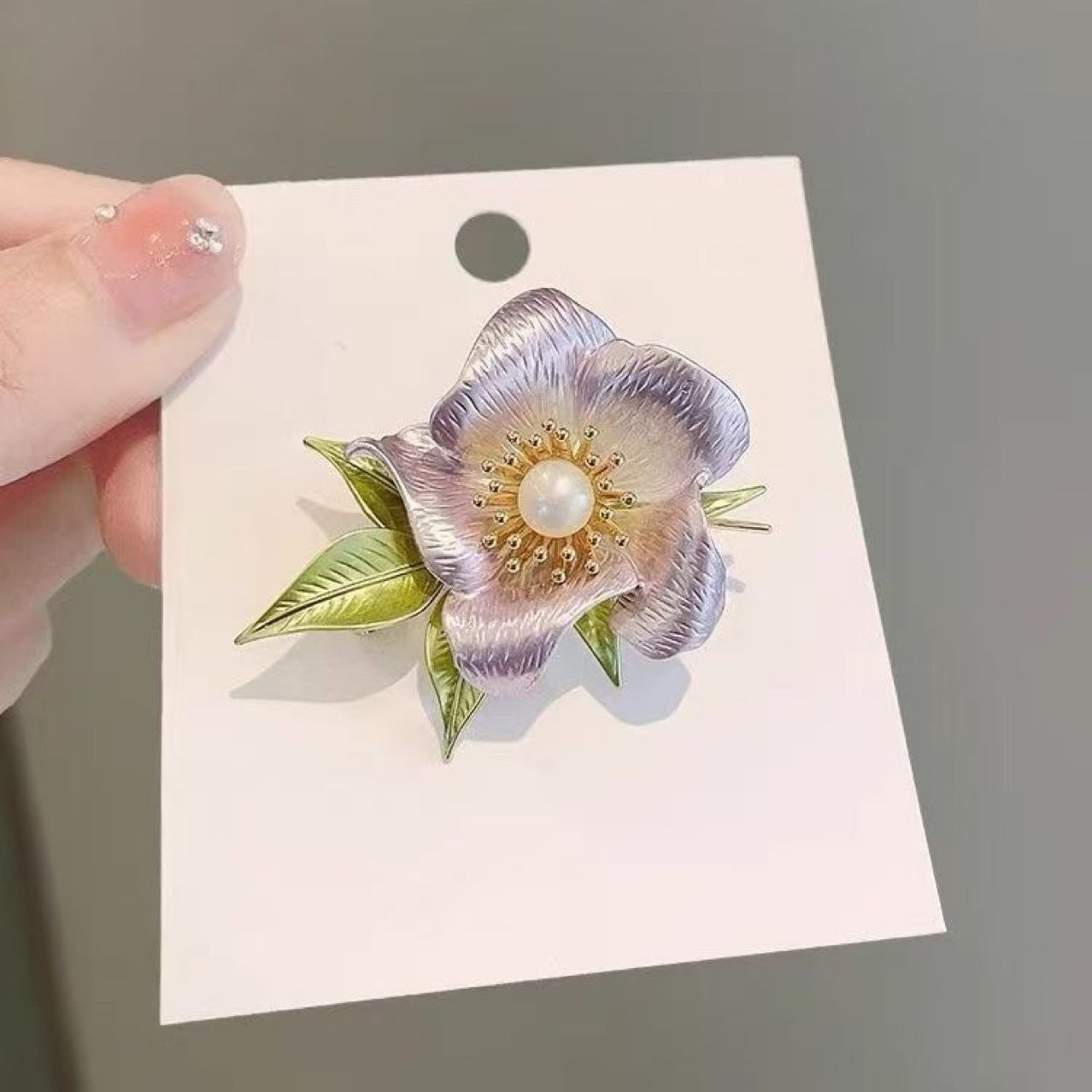 Wholesale Enamel painted flower brooch