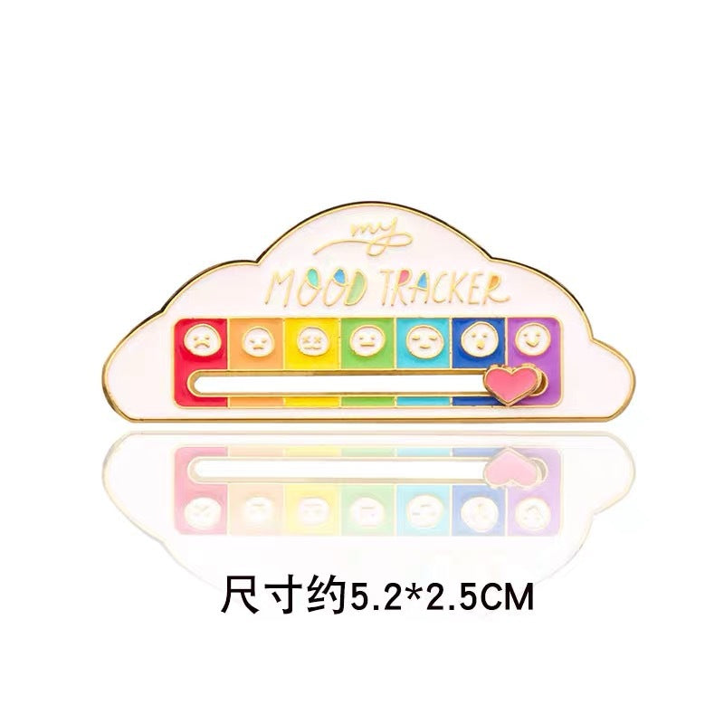 Wholesale Mood ConversionSlidable Social Power Metal Energy Brooch