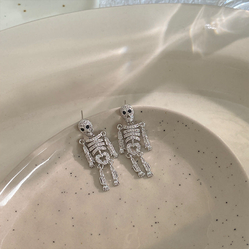 Wholesale Halloween Horror Skeleton Punk Earrings ACC-ES-NingKa004