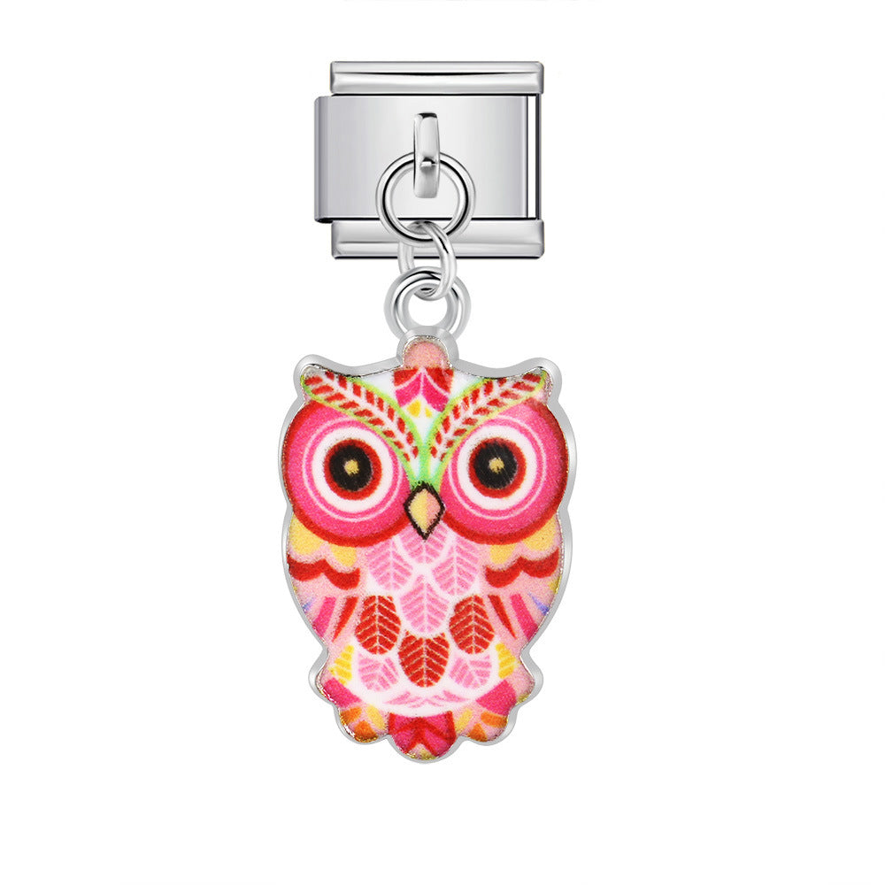 Wholesale Italian Charm Bracelet 9mm DIY -themed pendant  Creative Stainless Steel Composable Bracelet