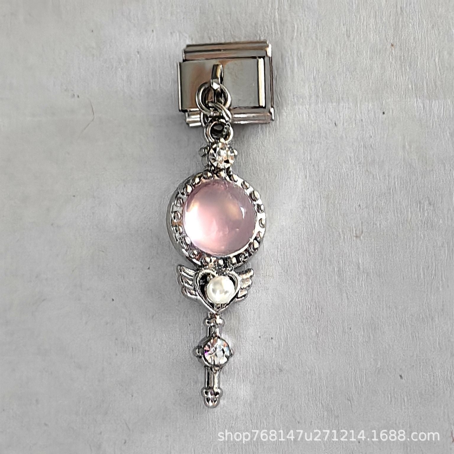 Wholesale Italian Charm Stainless Steel Bracelet Single Hook Pendant Jewelry Accessory Gift