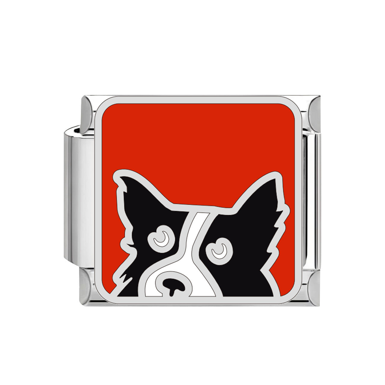 Wholesale 9mm Italian Charm Starter Bracelets DIY square Single Section Creative Stainless Steel Composable Bracelet