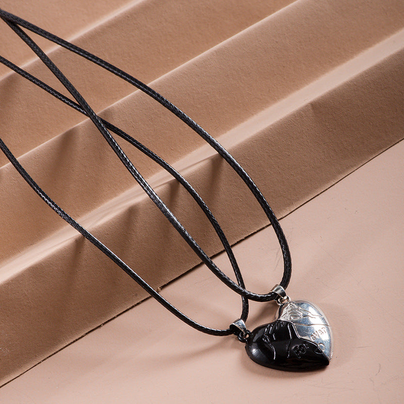 Wholesale  two-piece love couple necklace magnet love necklace