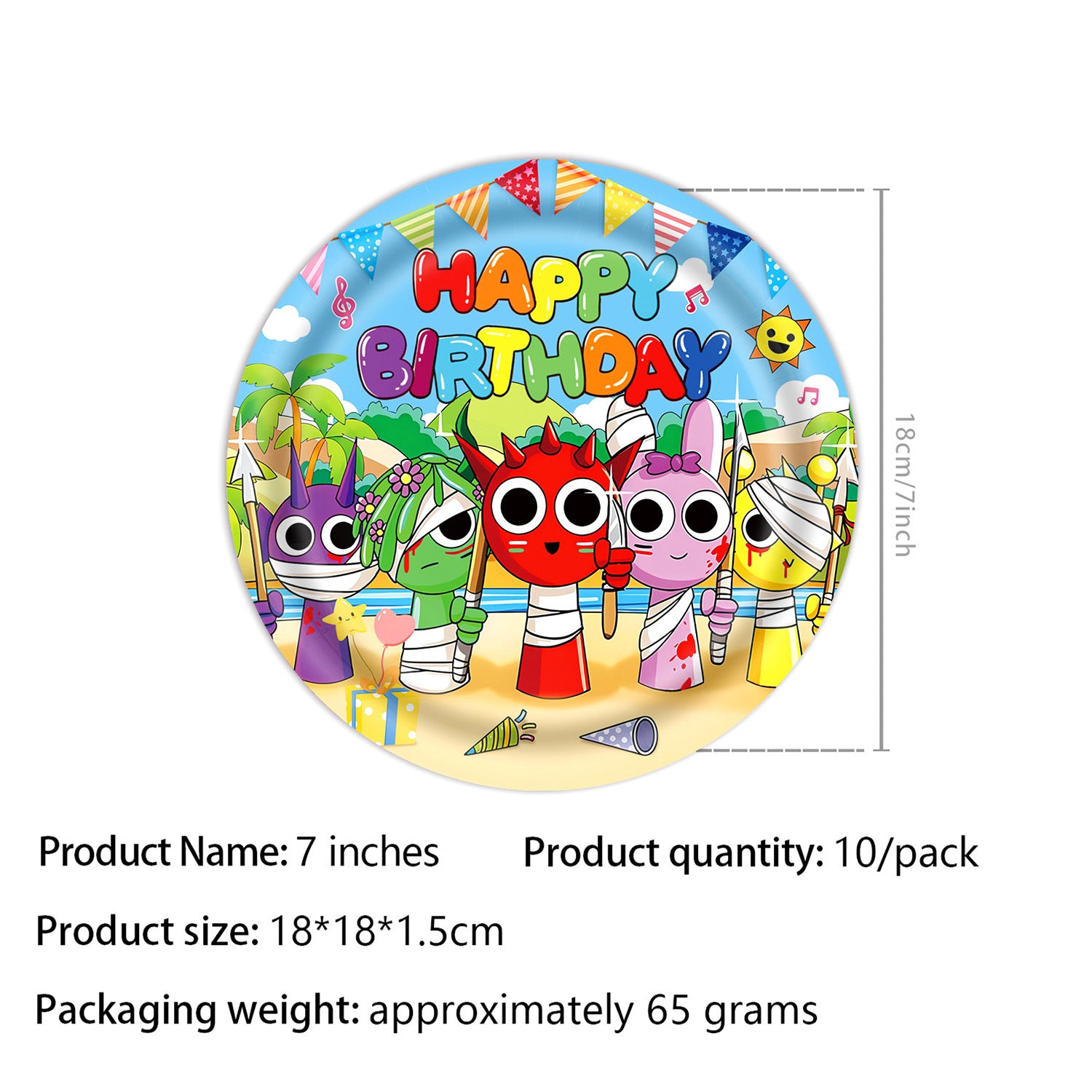 Wholesale Rhythm Box theme birthday party tableware supplies banner pull flag tablecloth cake decoration supplies
