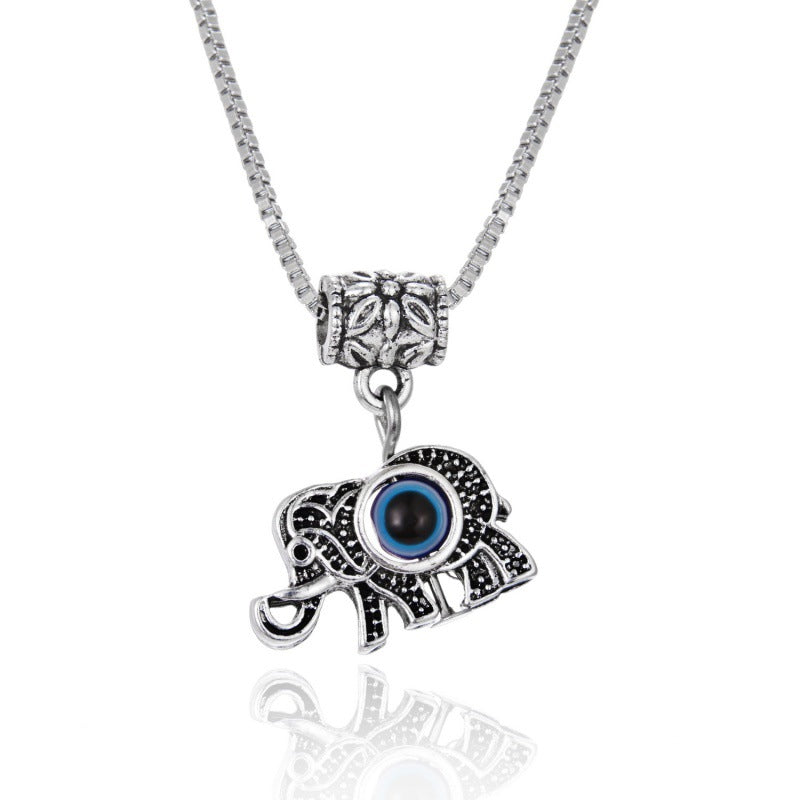 Wholesale  butterfly turtle hollow blue eyes squint animal pendant  necklace