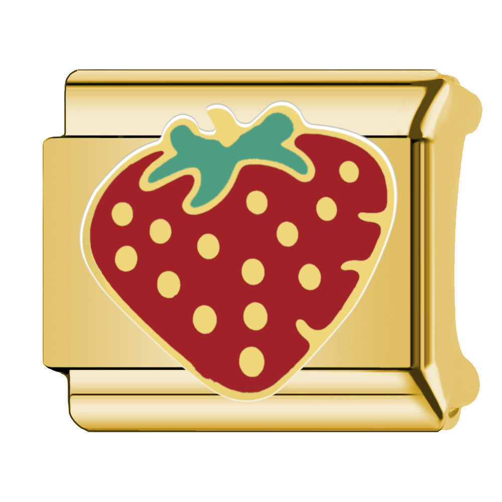 Wholesale Italian Charm Bracelet 9mm DIY  Fruit Cherry Creative Stainless Steel Composable Bracelet