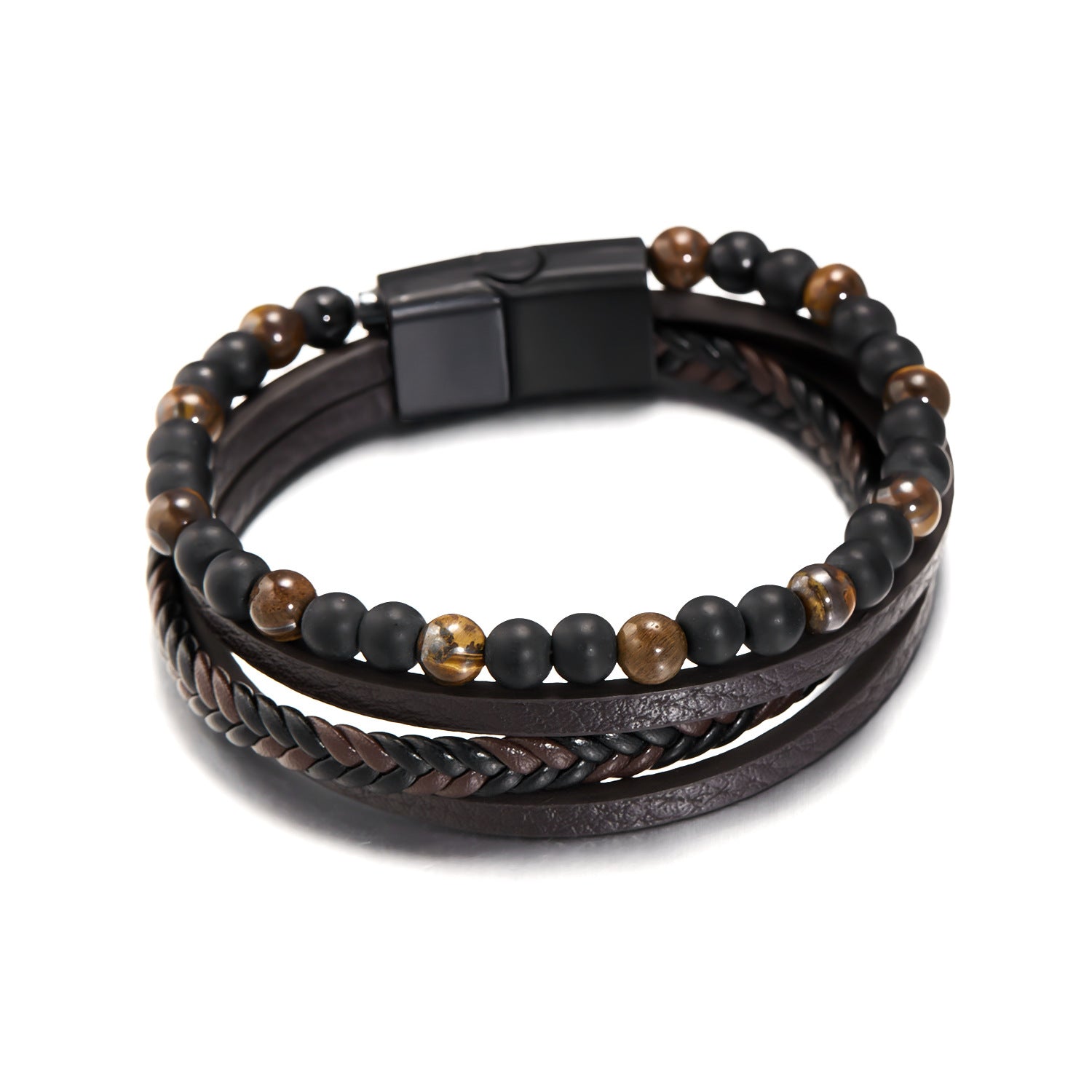 Wholesale men's leather woven bracelet