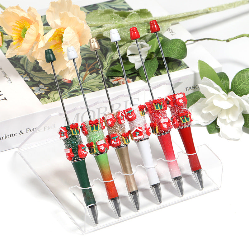 Wholesale 5pcs Beadable Pens Christmas Snowflake Handmade Diy Beaded Pens ACC-PN-BLG009