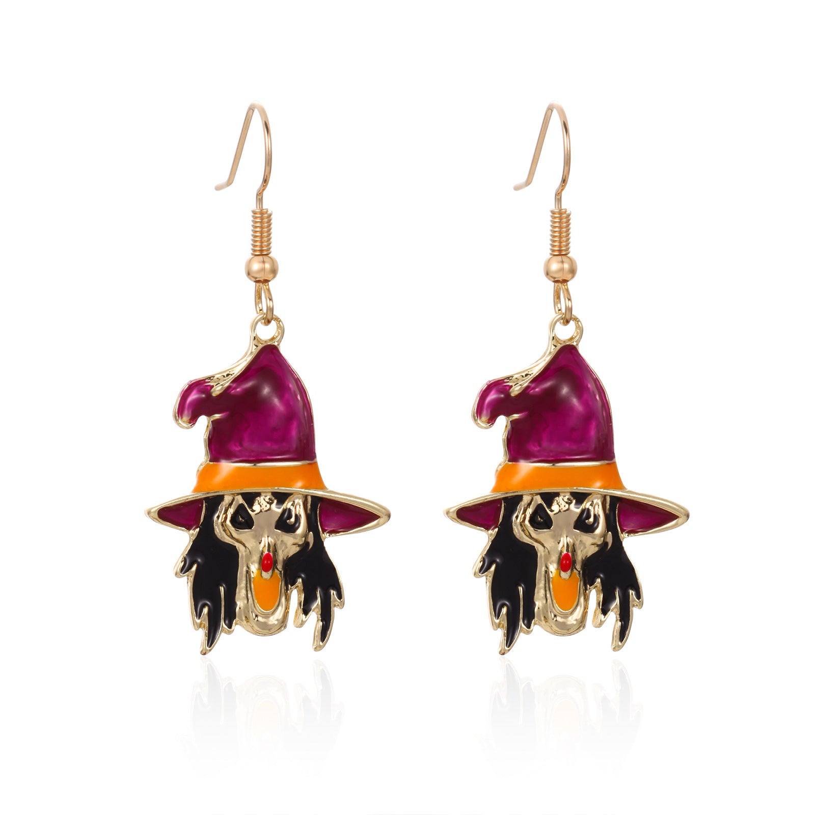 Wholesale Halloween Horror Skeleton Frame Ghost Pumpkin Spider Bat Earrings ACC-ES-BinLi009