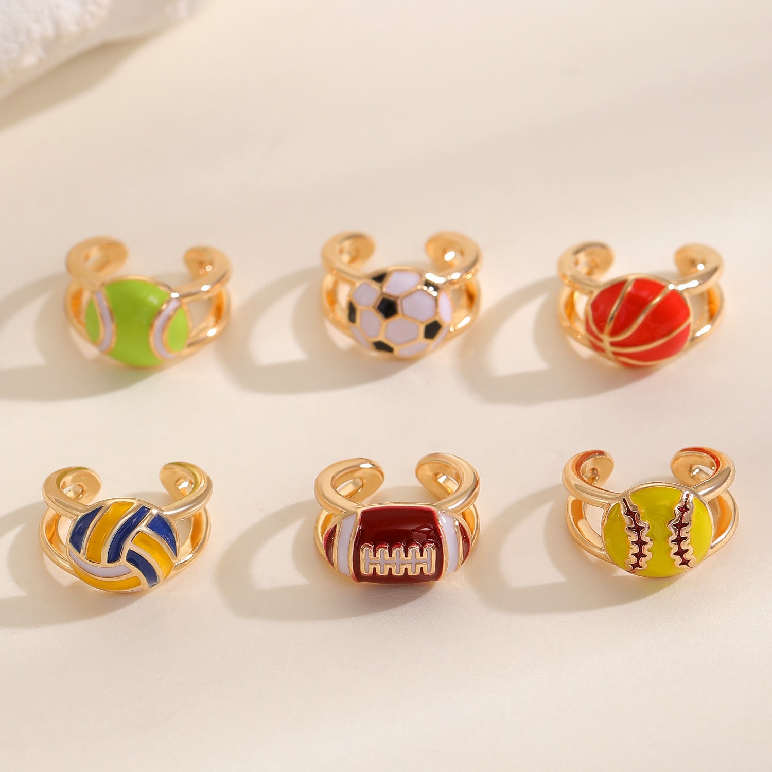 Wholesale sports ball ear clips