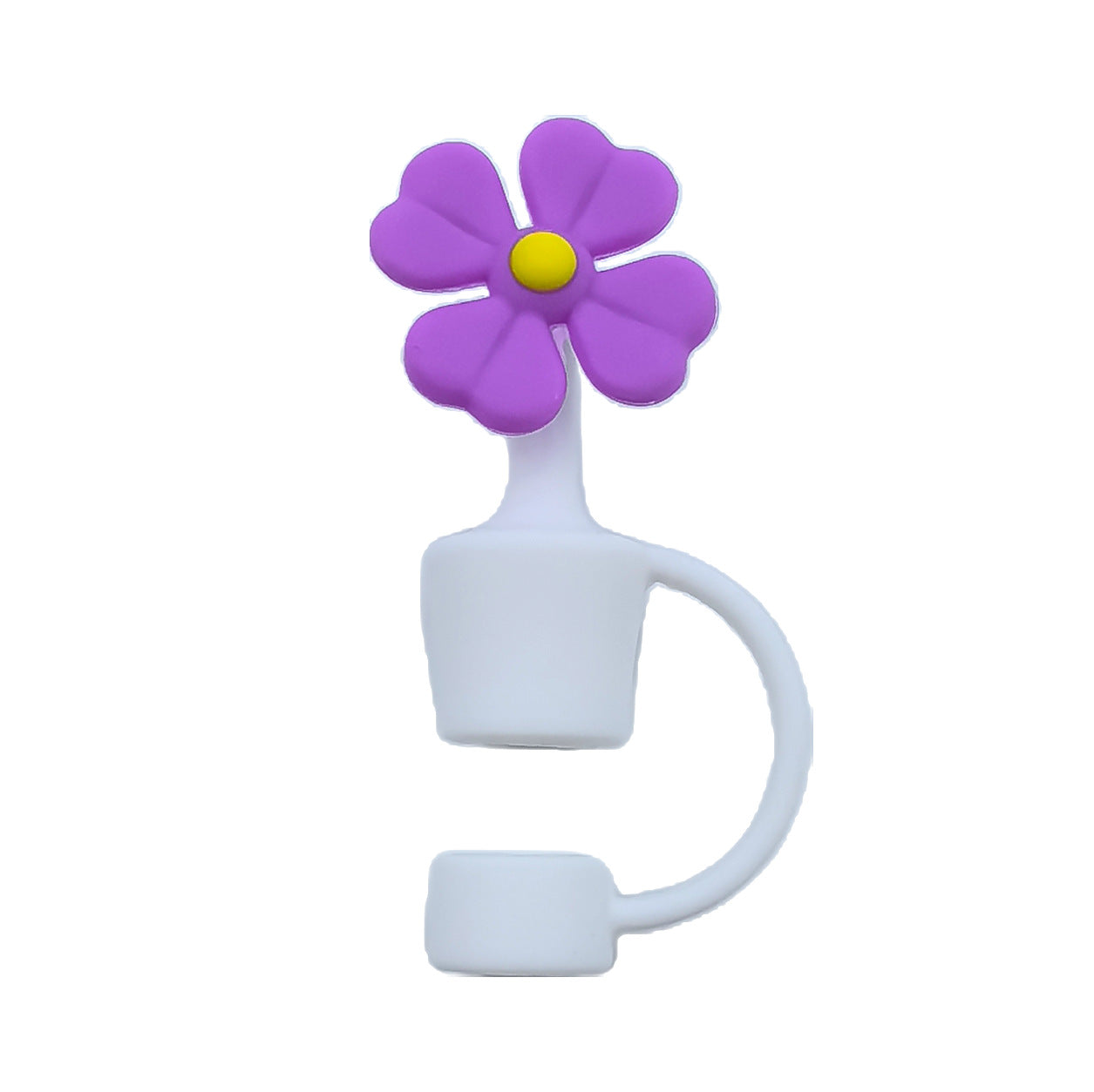 Wholesale 10pcs Flowers 10mm PVC Soft Straw Tube Cap