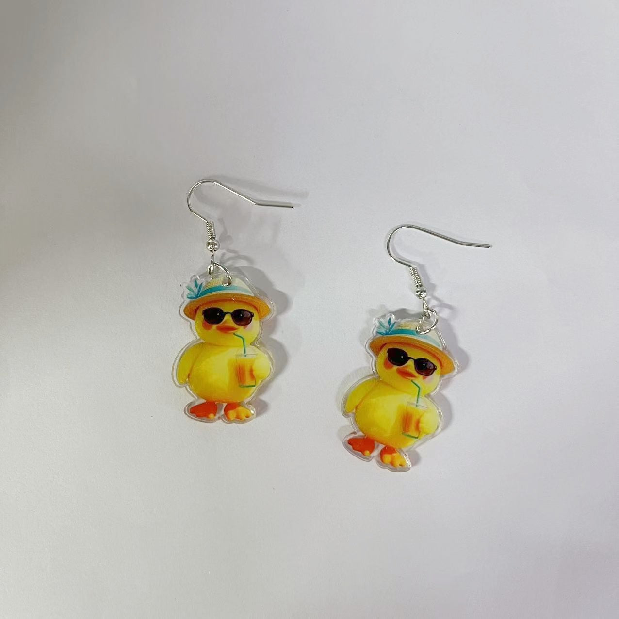 Wholesale Summer Beach Duck Acrylic Earrings