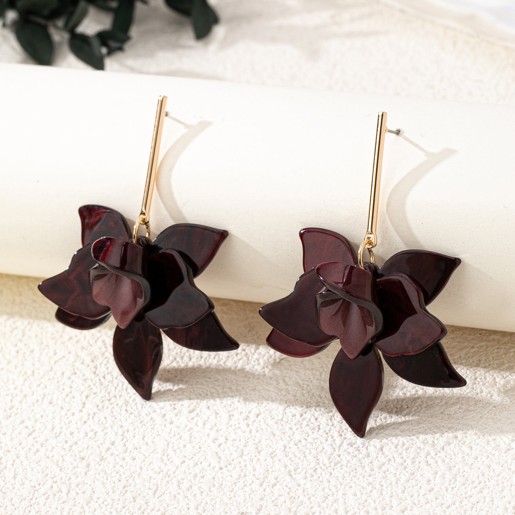 Wholesale Chic Acrylic Flower Earrings For Women Party Fashion Accessory