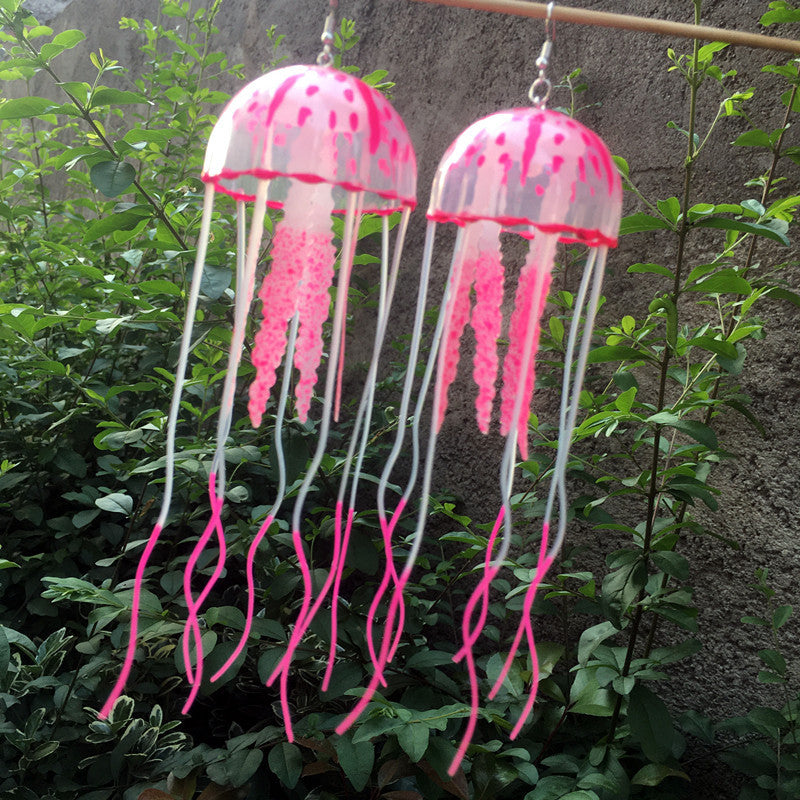 Wholesale  fluorescent jellyfish earrings