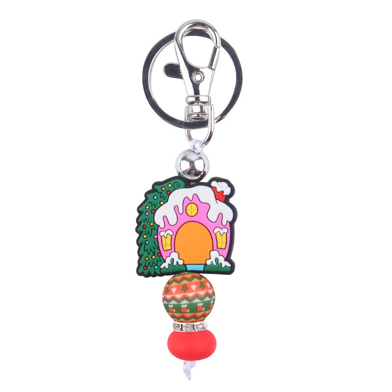Wholesale Christmas DIY Accessories Silicone Beaded Keychains ACC-KC-GuangTian093
