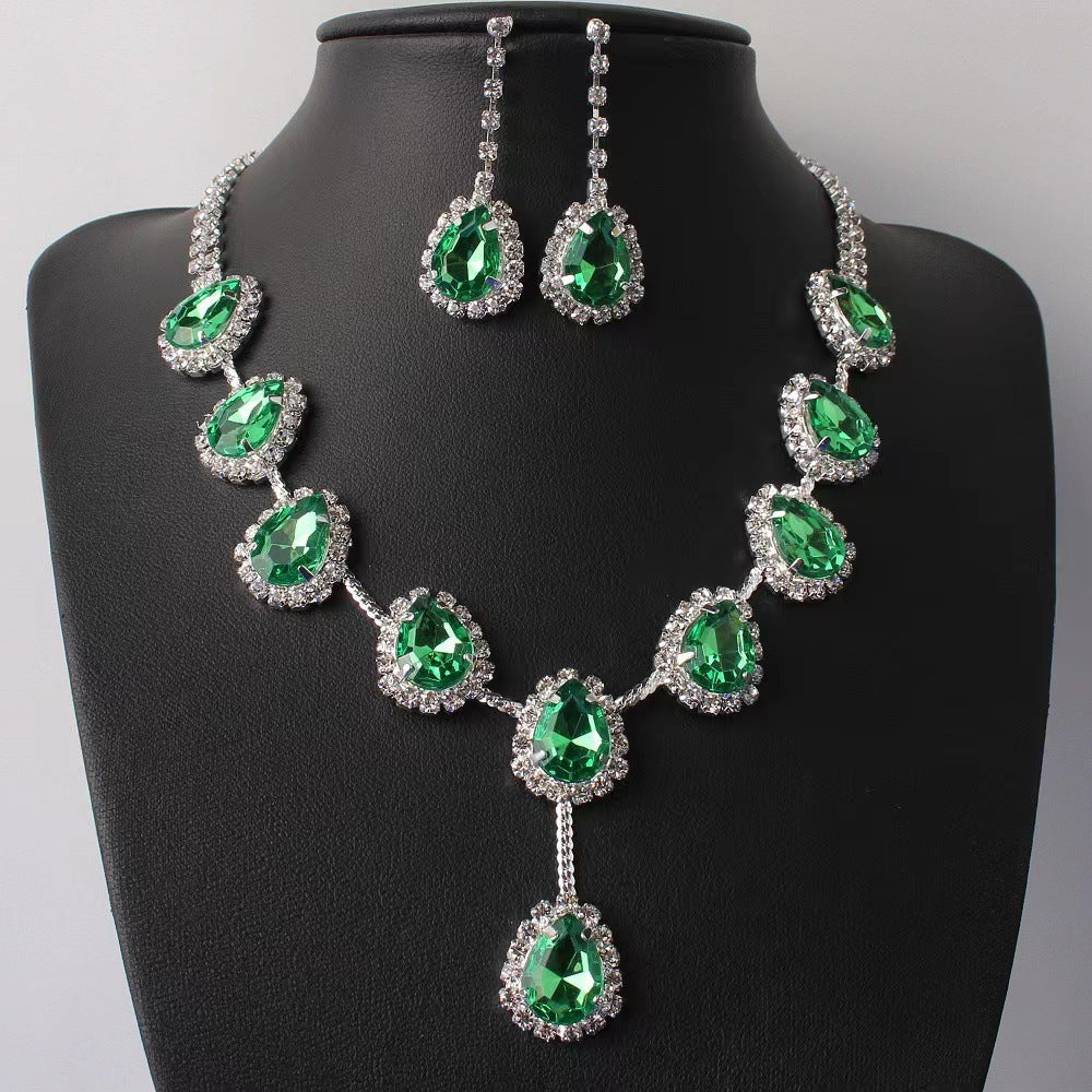 Wholesale Rhinestone Necklace and Earring Set