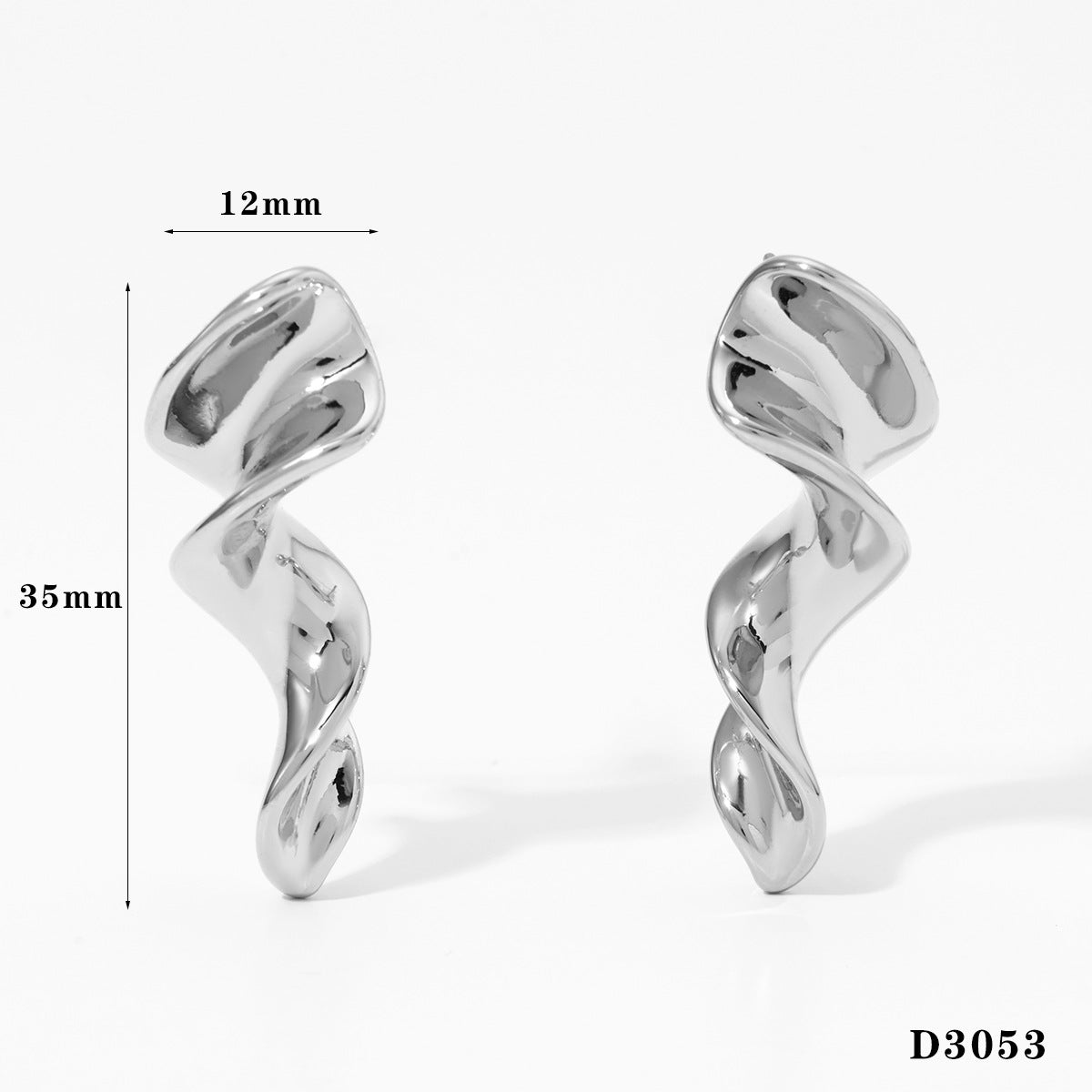 Wholesale  Twisted Geometry Retro Earrings  Stainless Steel Earrings